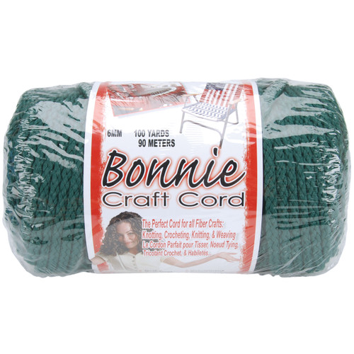 Pepperell Bonnie Macrame Craft Cord 6mmX100yd-Forest - BB6-100-030 - 725879670306