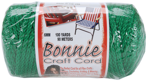 Pepperell Bonnie Macrame Craft Cord 6mmX100yd-Kelly - BB6-100-029 - 725879670290