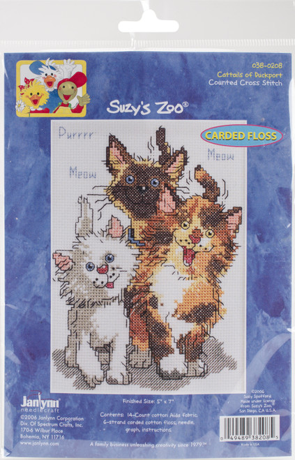 Janlynn/Suzy's Zoo Mini Counted Cross Stitch Kit 5"X7"-Cattails Of Duckport (14 Count) - 38-0208 - 049489382085 Janlynn/Suzy's Zoo Mini Counted Cross Stitch Kit 5"X7"-Cattails Of Duckport (14 Count) - 38-0208 - 049489382085