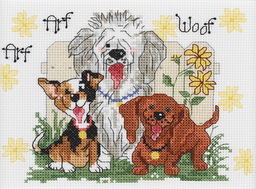 Janlynn/Suzy's Zoo Mini Counted Cross Stitch Kit 7"X5"-Dogs Of Duckport (14 Count) 38-0204