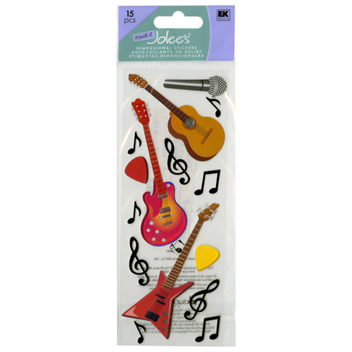 Touch Of Jolee's Dimensional Stickers-Guitars & Music Notes E5010023 - 015586862072