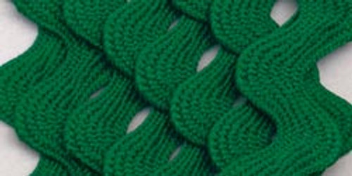Wrights Medium Rickrack .5"X2.5yd-Emerald - 117-401-044 - 070659142215