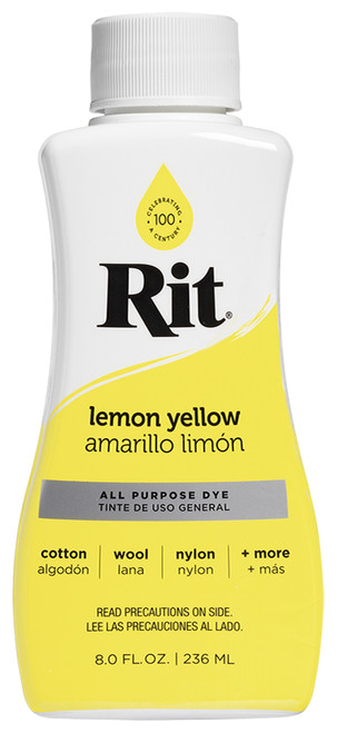 Rit Dye Liquid-Lemon Yellow - 8-1 - 885967880106