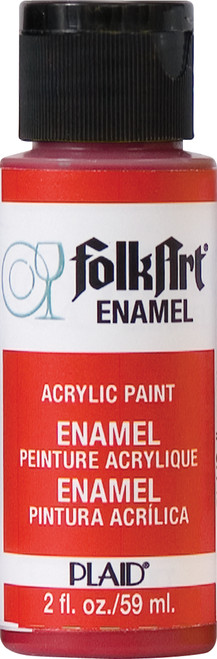 FolkArt Enamel Paint 2oz-Engine Red - 40-4006 - 028995040061