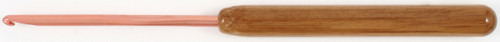 Susan Bates Bamboo Handle/Silvalume Head Crochet Hook 5.5"-Size E4/3.5mm 13206E4