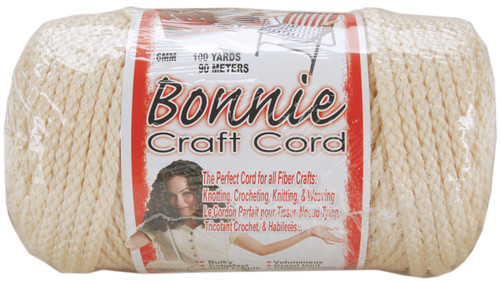 Pepperell Bonnie Macrame Craft Cord 6mmX100yd-Flesh (Cream) - BB6-100-003 - 725879670030