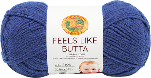 Lion Brand Feels Like Butta Yarn-Royal Blue - 215-109 - 023032024486 Lion Brand Feels Like Butta Yarn-Royal Blue - 215-109 - 023032024486