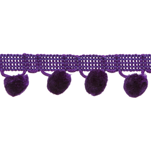 Simplicity Ball Fringe 1-1/8"X12yd-Purple 186 2390-064 - 070659746079