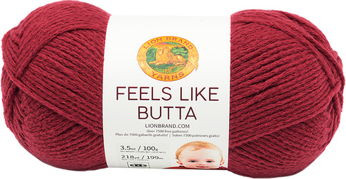 Lion Brand Feels Like Butta Yarn-Cranberry -215-138 - 023032024424