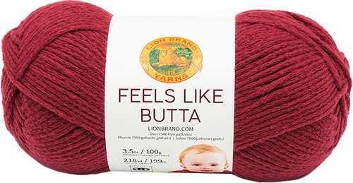 Lion Brand Feels Like Butta Yarn-Cranberry - 215-138 - 023032024424 Lion Brand Feels Like Butta Yarn-Cranberry - 215-138 - 023032024424