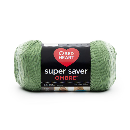 Red Heart Super Saver Ombre Yarn-Green Apple - E305-4933 - 073650034862