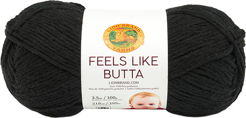 Lion Brand Feels Like Butta Yarn-Black -215-153 - 023032024417