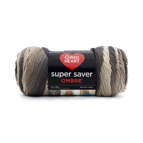 Red Heart Super Saver Ombre Yarn-Hickory - E305-4923 - 073650034848