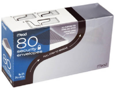 #6 Security Envelopes, 80-Pk. - 75212 - 043100752127