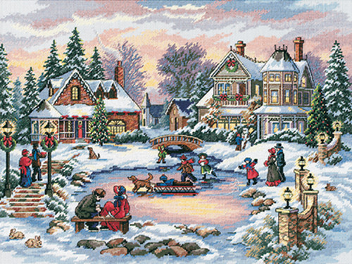 Dimensions Gold Collection Counted Cross Stitch Kit 16"X12"-A Treasured Time (16 Count) 8569 - 088677085698