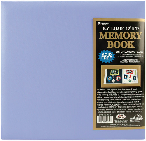 Pioneer Pastel Leatherette Post Bound Album 12"X12"-Lavender - MB10P-60660 - 023602606609
