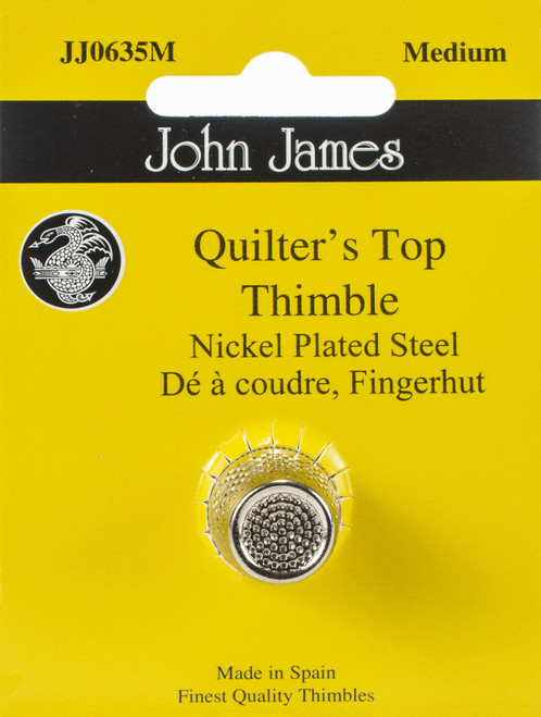 John James Crimp Top Thimble-Medium Size 7 - JJ0635-M - 783932300256