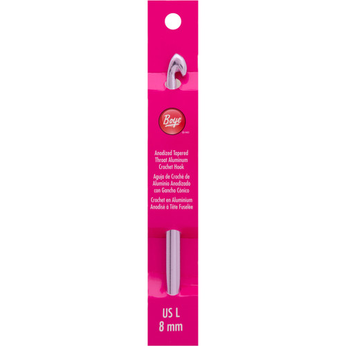 Boye Aluminum Crochet Hook 6"-Size L11/8mm - 3326218L - 070659912849 Boye Aluminum Crochet Hook 6"-Size L11/8mm - 3326218L - 070659912849