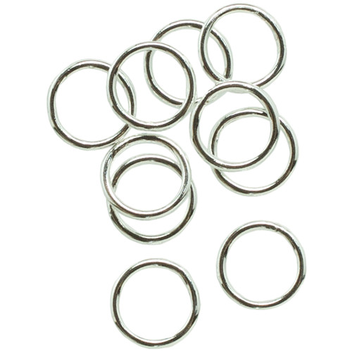 Cousin Plated Silver Elegance Metal Findings-Closed Jump Rings 6mm 28/Pkg A50026LF-0242 - 016321079137