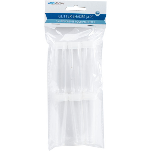 Craft Medley Glitter Shaker Jars 3" 6/Pkg-Empty - PB850 - 775749201086