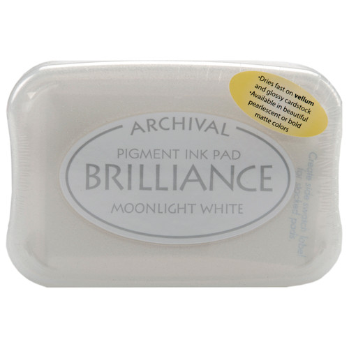 Brilliance Pigment Ink Pad-Moonlight White BRI-80 - 712353530805