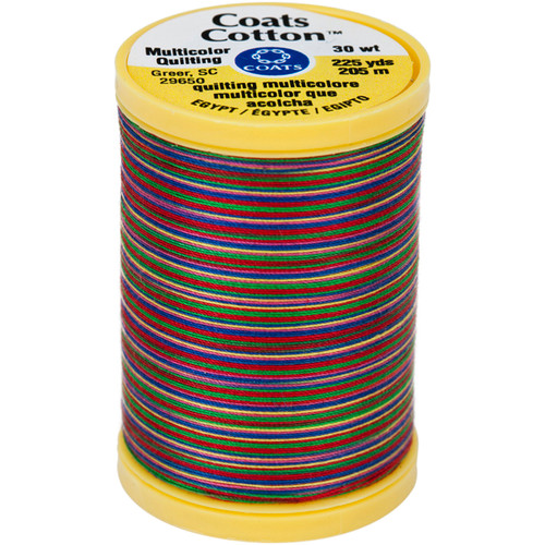 Coats Cotton Machine Quilting Thread Multicolor 225yd-Over The Rainbow S972-0813 - 073650831928