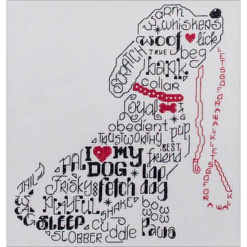 Imaginating Counted Cross Stitch Kit 7.25"X7.75"-Let's Bark (14 Count) - I2958