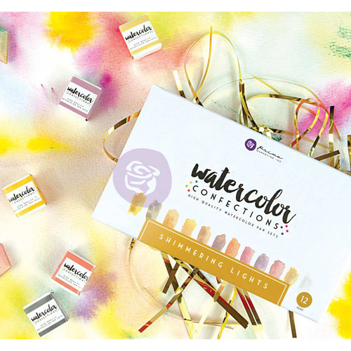 Prima Watercolor Confections Watercolor Pans 12/Pkg-Shimmering Lights - 590260