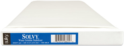 Sulky Solvy Water-Soluble Stabilizer-White 19.75"X25yd - 486-25 - 727072486258