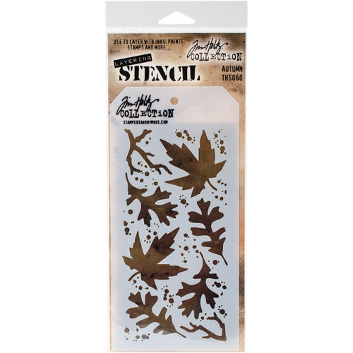 Tim Holtz Layered Stencil 4.125"X8.5"-Autumn THS-060 - 653341053916