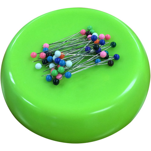 Grabbit Magnetic Pincushion W/50 Pins-Lime 4577