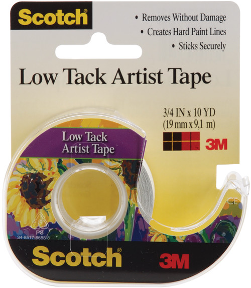Scotch Low Tack Artist Tape-.75"X10yd -FA2020 - 051131936102
