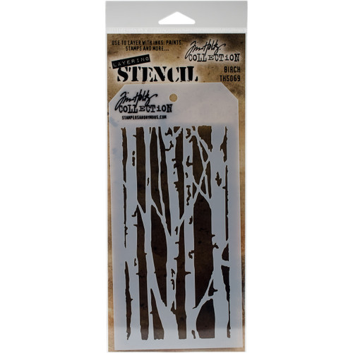 Tim Holtz Layered Stencil 4.125"X8.5"-Birch - THS-069 - 653341053015