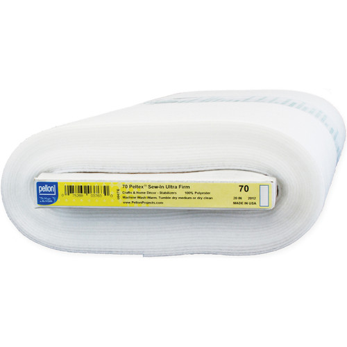 Pellon Peltex Ultra Firm Sew-In Stabilizer-White 20"X10yd - 70-WHITE - 075269037630 Pellon Peltex Ultra Firm Sew-In Stabilizer-White 20"X10yd - 70-WHITE - 075269037630