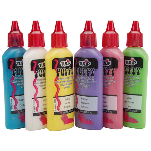 Tulip Dimensional Fabric Paints 1.25oz 6/Pkg-Puffy - SK-20595