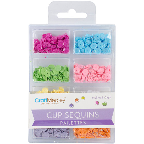 Craft Medley(TM) Creative Essentials Cup Sequins 7mm 0.56oz-Baby - GC457-I - 775749165715