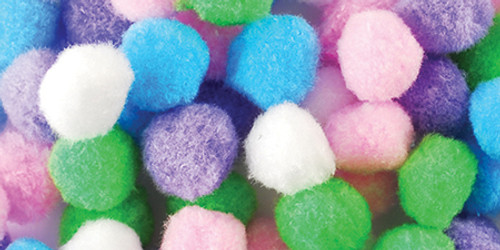 Krafty Kids Pom-Poms 1" 80/Pkg-Pastel - KC210-B Krafty Kids Pom-Poms 1" 80/Pkg-Pastel - KC210-B
