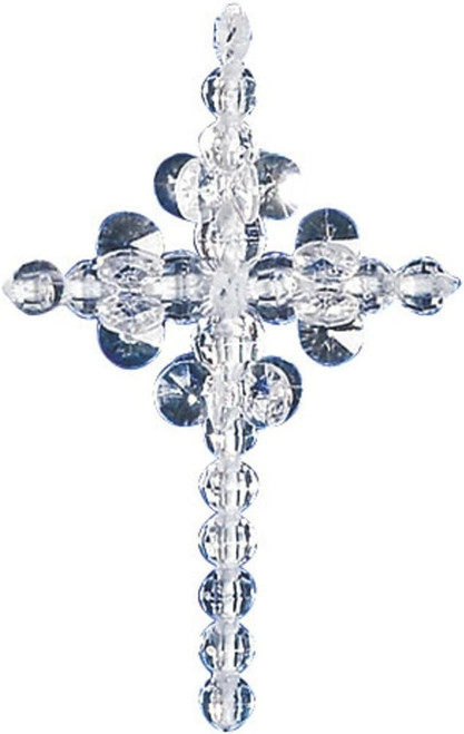 The Beadery Holiday Beaded Ornament Kit-Crystal Crosses 2" Makes 24 - BOK-5536