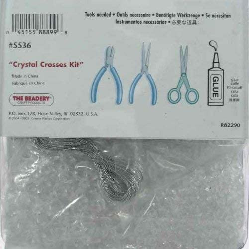 The Beadery Holiday Beaded Ornament Kit-Crystal Crosses 2" Makes 24 - BOK-5536