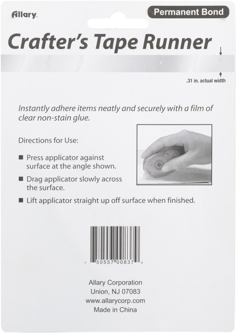 Permanent Scrapbook Tape Runner-.31"X275" - 837