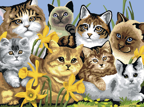 Royal & Langnickel(R) Large Paint By Number Kit 15.4"X11.25"-Cats Montage PJL-6 - 090672994059