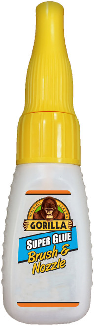 Gorilla Super Glue W/Brush & Nozzle-.35oz - 7500101 - 052427750013