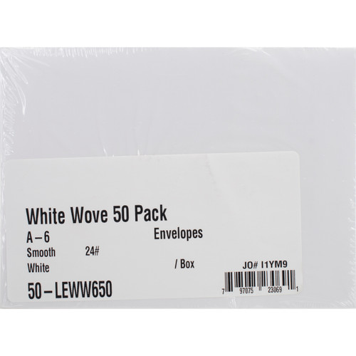 Leader A6 Envelopes (4.75"X6.5") 50/Pkg-White - A650 - 797075230691