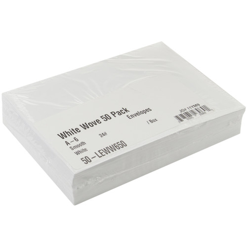Leader A6 Envelopes (4.75"X6.5") 50/Pkg-White A650