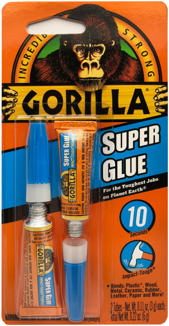 Gorilla Super Glue Twin Pack-3g - 7800101 - 052427780010 Gorilla Super Glue Twin Pack-3g - 7800101 - 052427780010