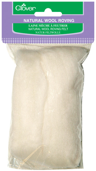 Clover Natural Wool Roving .3oz-Off White - 79R-7920 - 051221507205 Clover Natural Wool Roving .3oz-Off White - 79R-7920 - 051221507205