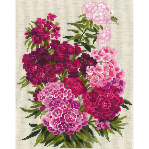 RIOLIS Counted Cross Stitch Kit 9.5"X11.75"-Sweet William (14 Count) R1463