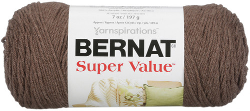 Bernat Super Value Solid Yarn-Taupe Heather - 164053-53015 - 057355301993 Bernat Super Value Solid Yarn-Taupe Heather - 164053-53015 - 057355301993