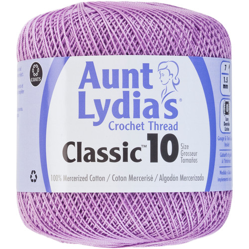 Aunt Lydia's Classic Crochet Thread Size 10-Wood Violet 154-495 - 073650907982