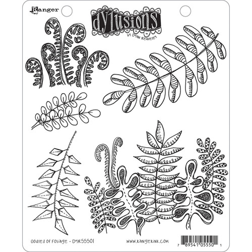 Dyan Reaveley's Dylusions Cling Stamp Collections 8.5"X7"-Oodles Of Foliage DYR-55501 - 789541055501